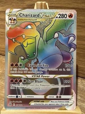 Charizard VSTAR 174/172 Brilliant Stars - Englisch NM Rainbow Booster Fresh