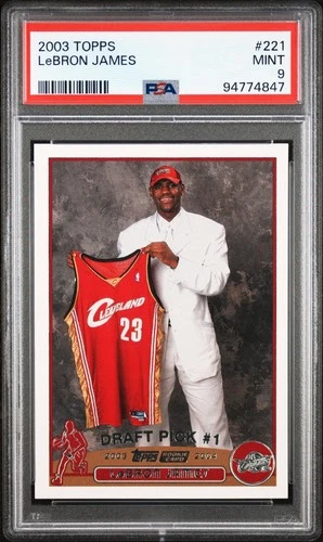 2003 Topps LeBron James Rookie Card #221 PSA 9 Mint