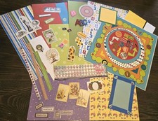 Scrapbook 2-4 Pages Kit Back To School Time Class Kids Frames Scrapbooking Page