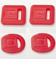 Oldsmobile Buick Cadillac Chevy GM Truck Red Key Blank 4 Covers 69-94