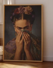 Funny Frida Kahlo Smelly Bathroom Wall Art, Meme Poster Unframed 24x36