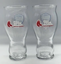2 Samuel Adams 2018 Red Sox Nation Fill Your Glass Pint Beer Glasses