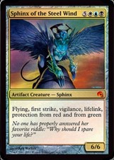 1 x Sphinx of the Steel Wind - Foil - Premium Deck Series: Graveborn - Moderate