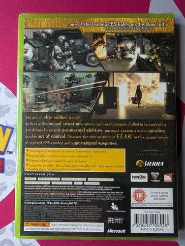 F.E.A.R. First Encounter Assault Recon - Xbox 360 - Brandneu Sealed - Bild 2 von 5