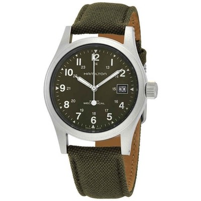 Hamilton Khaki Field Manual-Winding Mechanical Grün H69439363 50M Herrenuhr