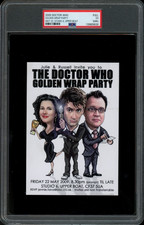 DOCTOR WHO / 2009 Golden Wrap Party Cast & Crew Ticket, David Tennant PSA 5 (MK)