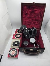 Vintage Leitz Wetzlar Leica Visoflex Bellows II Kit with Leather Case Adapters