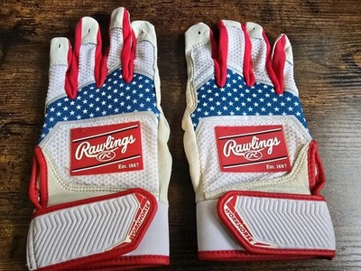 Rawlings Workhorse Batting Gloves   USA Stars & Stripes   Adult Large (NWOT) $40