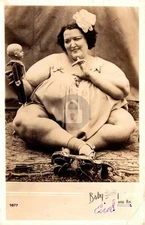 Los Angeles CA California "Baby Delly" Sideshow Fat Woman RPPC Postcard COPY
