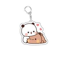 New Bubu  &  Dudu  Acrylic  Keychain  Cute  Cartoon  Couple  Love Gift Bag Charm