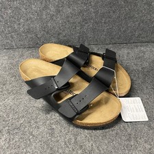 BIRKENSTOCK Arizona Oiled Leather Sandals Unisex Size M8/W10 Black
