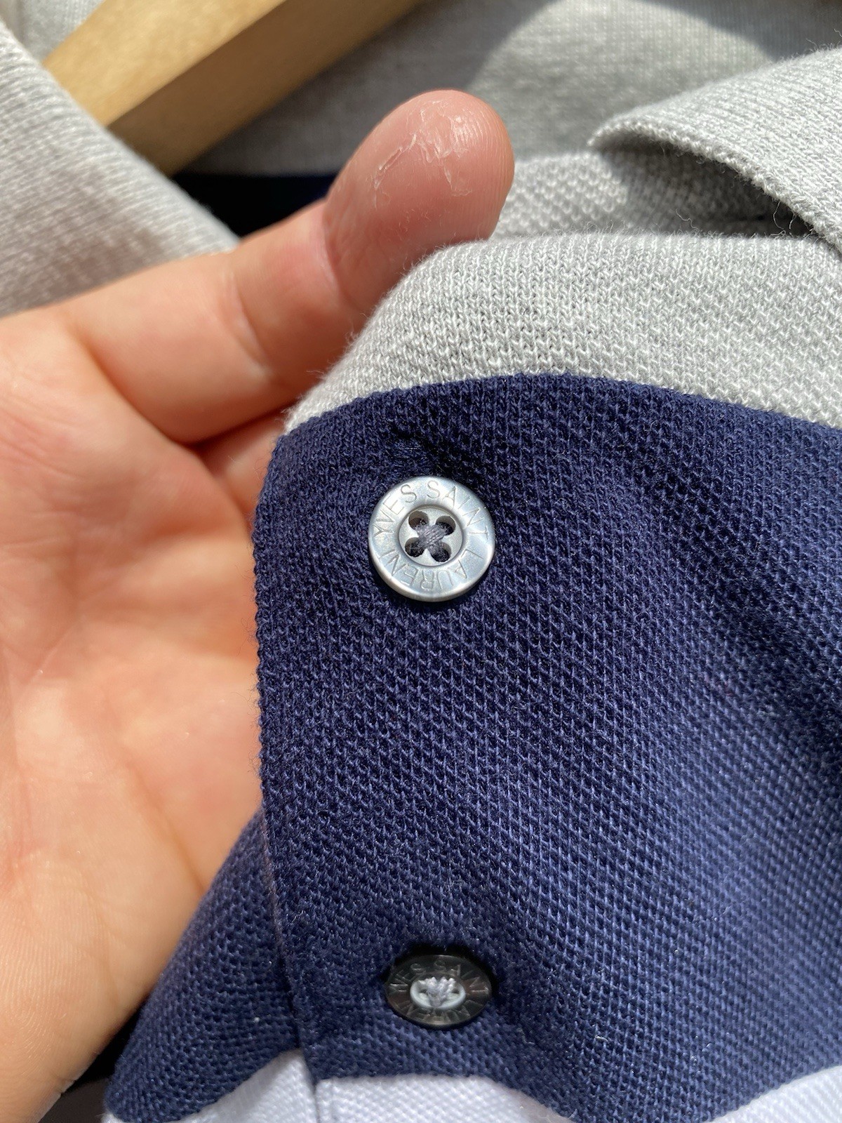 Polo vintage Yves Saint Laurent YSL a righe taglia XXL logo grande anni 90