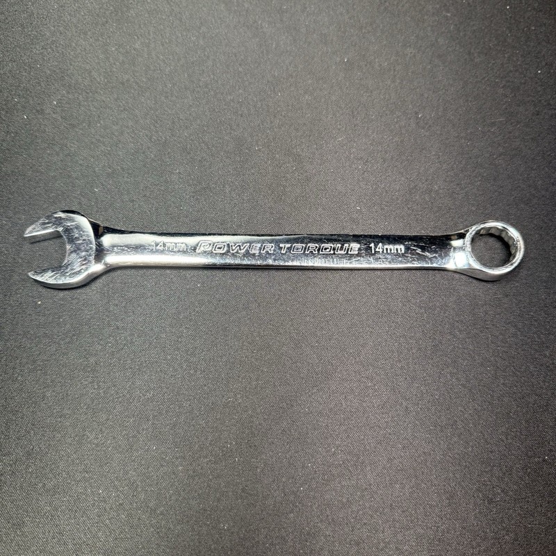 Power Torque CW1425 14mm Metric Combination Wrench Non-Ratcheting Chrome Steel