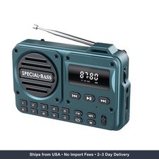 Pocket Radio FM USB-C Charging 2000mAh Rechargeable Excellent Reception Clear Sp