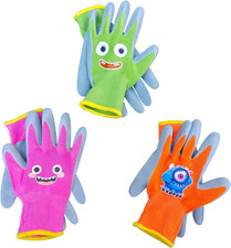 3 Pairs Kids Gardening Gloves. Children Rubber Coated Garden Gloves, Kids  Todd