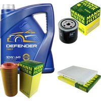 Inspektionspaket 5L Mannol Defender 10W-40 FüR VW Lupo 1.7 SDI Polo 60 64 1.9 D