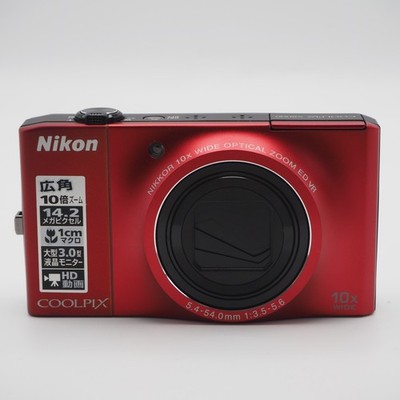 N Mint] Nikon COOLPIX S8000 Compact Digital Camera Red w/Battery