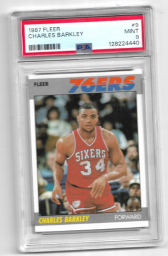 1987-88 FLEER CHARLES BARKLEY PSA 9 2ND YEAR #9