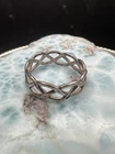 Vintage 925 Sterling Silver Woven Celtic Braided Knot Band Ring Size 7.75