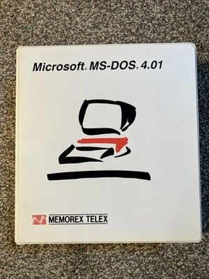 VTG 89 Microsoft MS -DOS 4.01 Memorex Telex Binder Users Guide 3.5 Floppy Disks