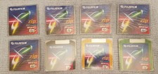 Fujifilm 100MB Zip Disks Lot of 8 IBM PC Formatted Brand New Sealed Colors