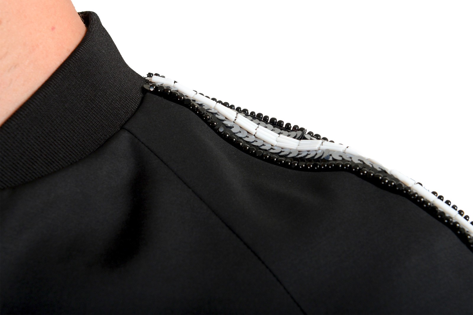 Dsquared2 Men's Black Wool Silk Embellished Full Zip Windbreaker Jacket image 4