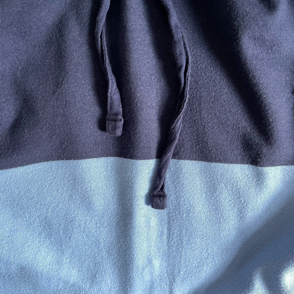 Polo Ralph Lauren Hooded T shirt Mens Medium Blue Striped Long Sleeve Cotton - Image 4 of 4