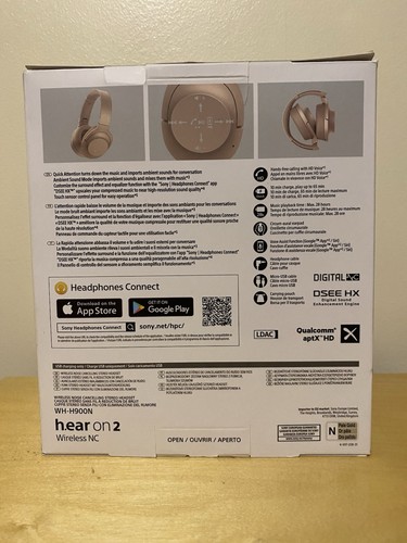 Sony H.ear On 2 Wireless Hi-Res NC Headphones WH-H900N / Gold - Picture 2 of 20