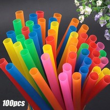 100 pajitas Boba de 11 mm de grosor batido batido fiesta bar accesorios - nuevas