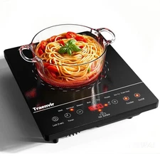 Single Burner Electric Cooktop, Portable Electric Stove One Burner, 1800W Cer...