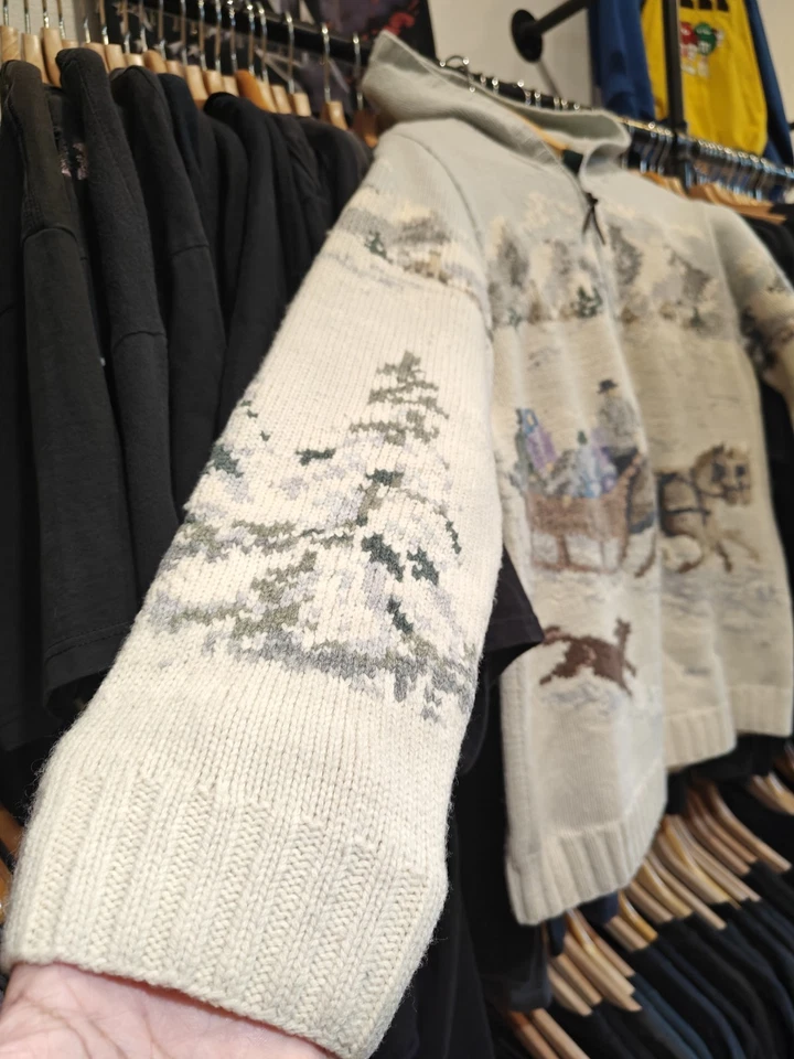 Sudadera con Capucha Polo Ralph Tejido a Mano Raro Exclusivo De Colección Talla Mediana Foto 4 de 4