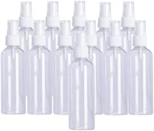 Empty Spray Bottles,  4oz (120ml) Clear Empty Fine Mist, 12 Pack