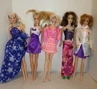 Lot of 5 Vintage Barbies (#2) with clothing included *see description*