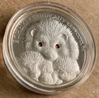 2011 Hedgehog Litter – 1oz .999 Silver – Swarovski Insets – Low Mintage! - w/COA