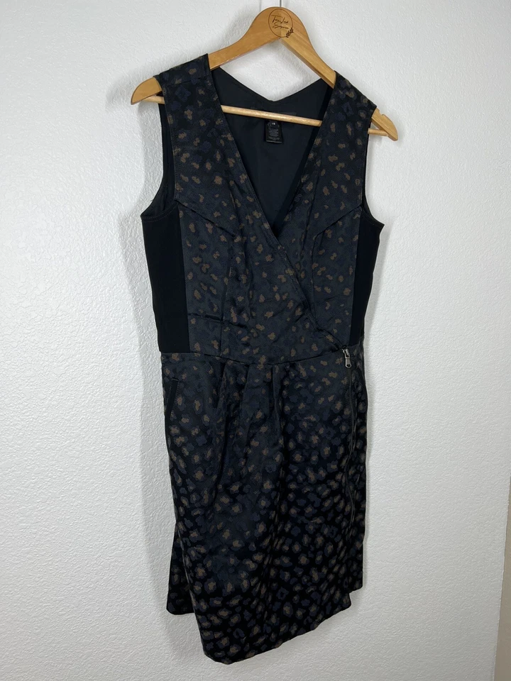 Vestido Vaina Marc By Marc Jacobs Estampado Animal Talla 10 Expuesto Detalle Cremallera Foto 4 de 4
