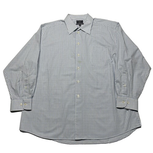 Dockers Button Up Shirt Men’s XL Plaid Blue White Formal Casual Workwear Hipster