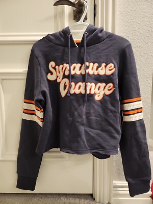 NEW Syracuse SU Orange Colosseum Cropped Sweatshirt Hoodie Pullover Women's M