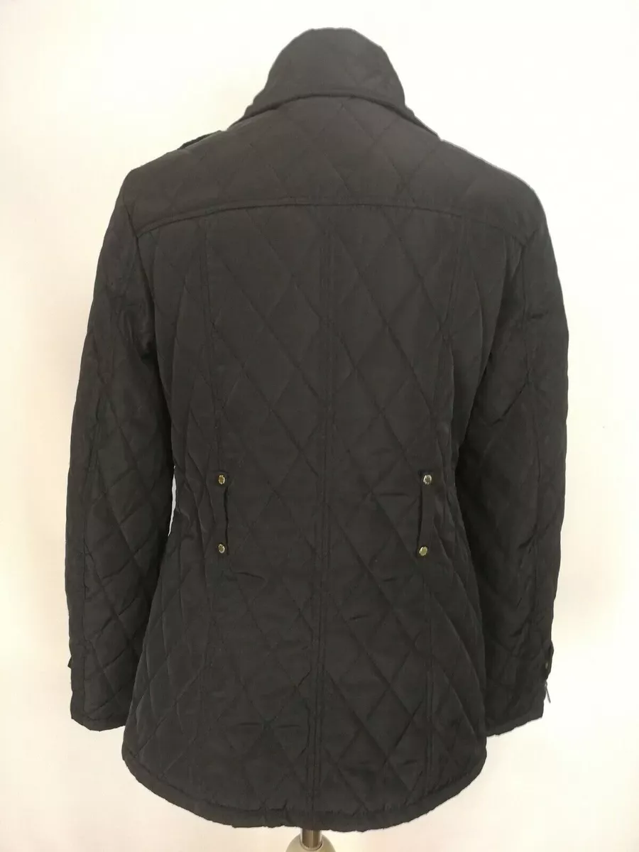 Michael kors black jacket 2024 with gold zipper