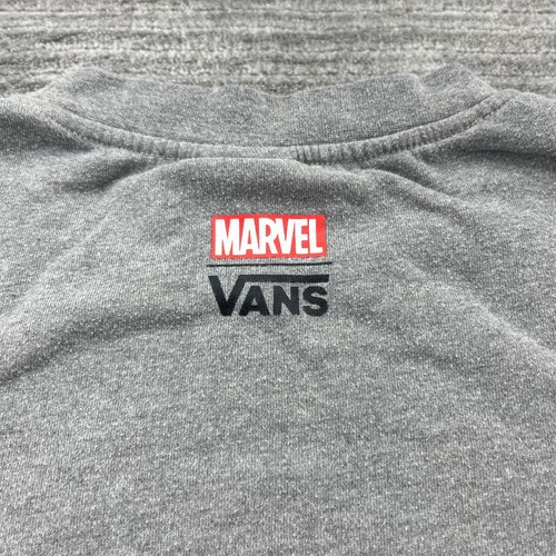 Vans Sweatshirt Size XL Youth Off The Wall Captain Marvel Gray - Picture 7 of 7