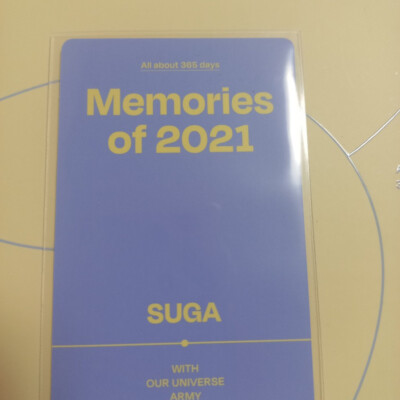 BTS Memories 2021 DVD Official SUGA Yoongi Photocard PC | eBay
