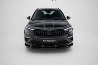 Front Ansatz V.2 FüR Skoda Kamiq Monte Carlo Mk1 Facelift Schwarz Spoilerlippe
