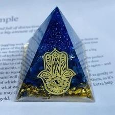 Devil's eye Orgonite Pyramid Chakra Energy Orgone Stone 1PC