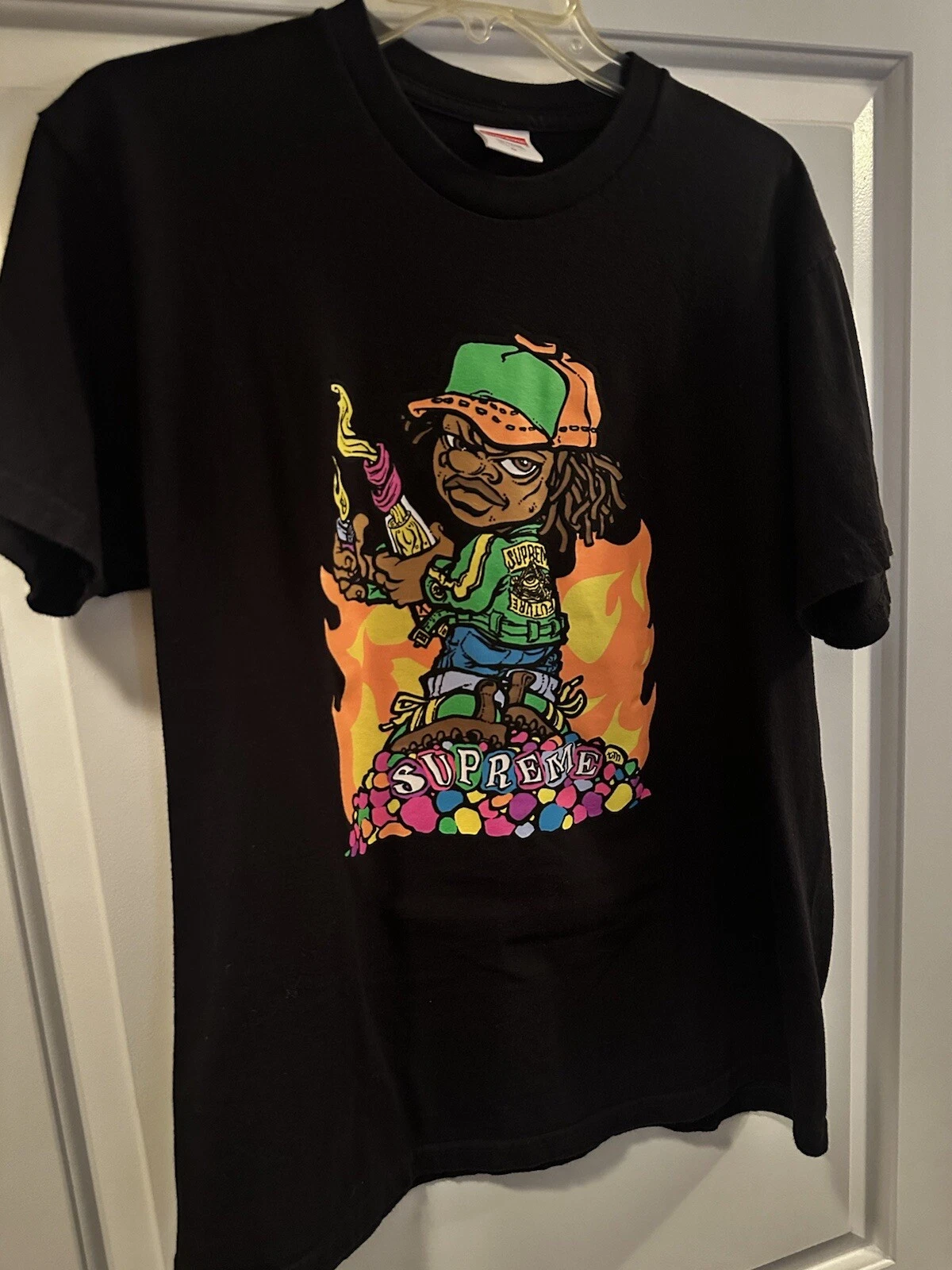 Tee shirt enfant Supreme Molotov noir M S/S 19