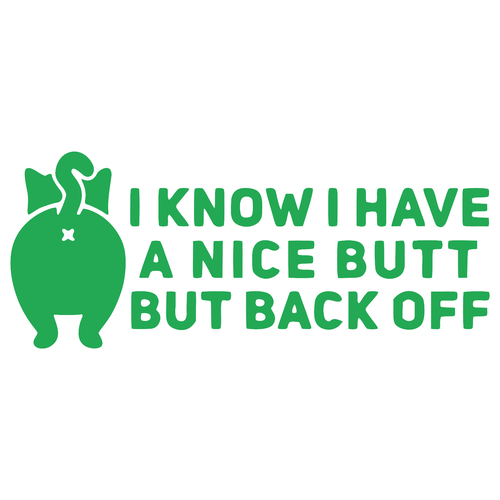 I Know I Have A Nice Butt But Back Off Cat Decal Stickers Car JDM 22 Variations - Picture 6 of 33