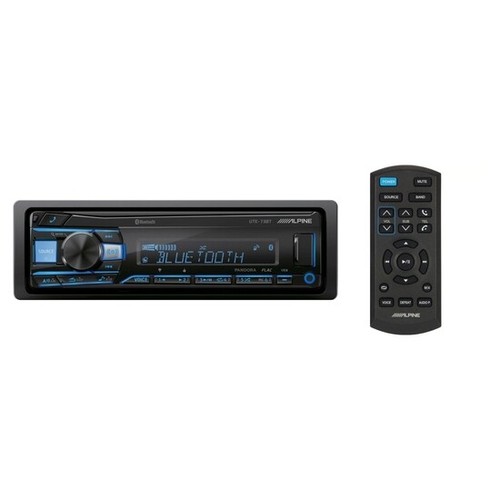 Receptor de medios digitales Alpine UTE-73BT Single-DIN con Bluetooth + control remoto - Imagen 1 de 7