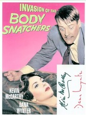 Kevin McCarthy & Dana Wynter- Signed Notecard & Reprint Photo-With GOA