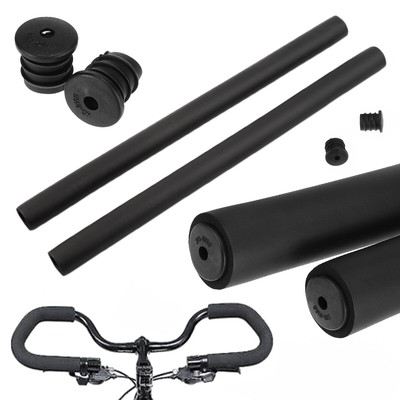 Tube Foam Rubber 2X Bicycle Bike Handlebar MTB Bike Sponge Black Grips Cover