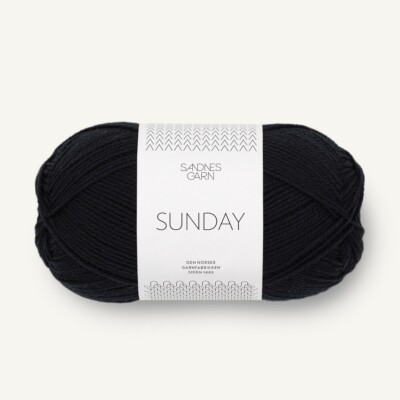 SUNDAY von SANDNES GARN - SVART (1099) - 50 g / ca. 235 m Wolle
