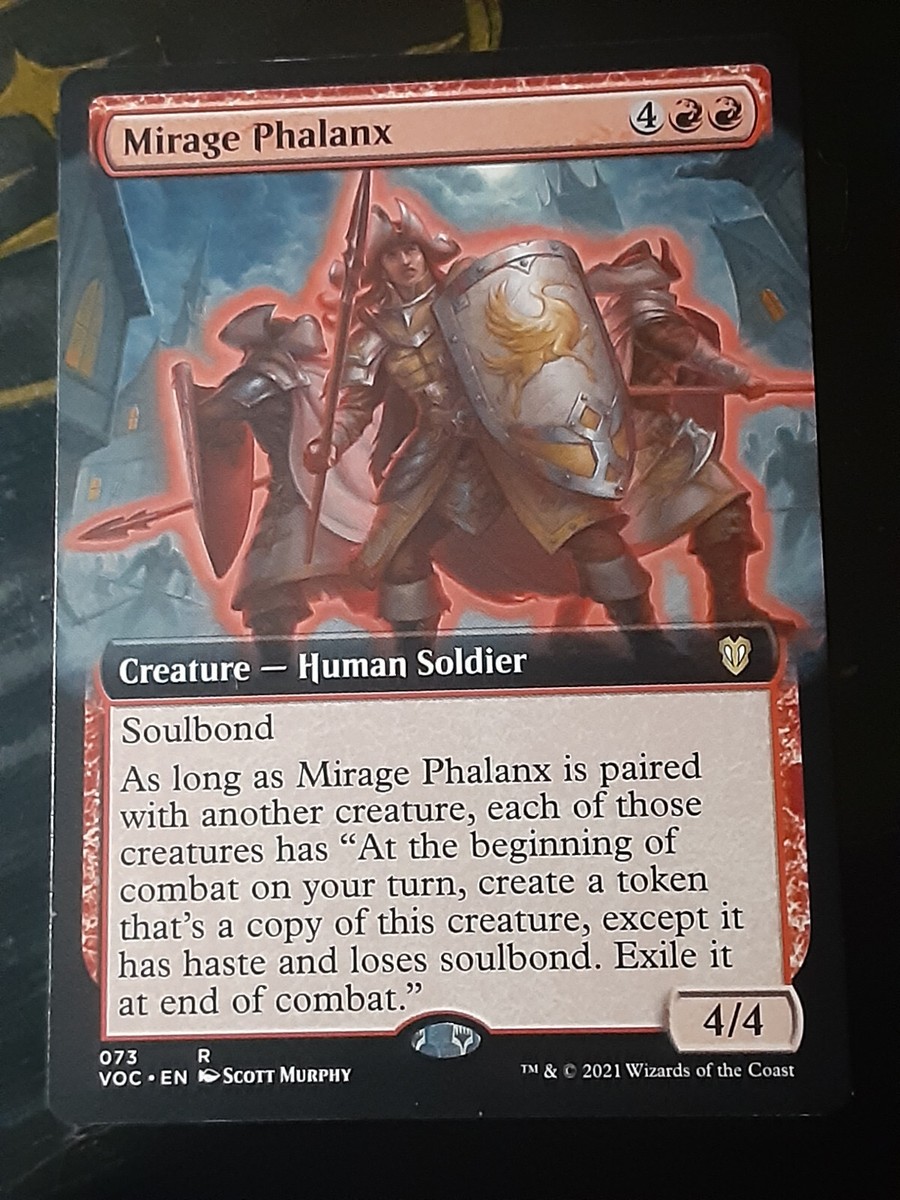 Mirage Phalanx Extended Art , Commander ICV ,NM , MTG ,FREE