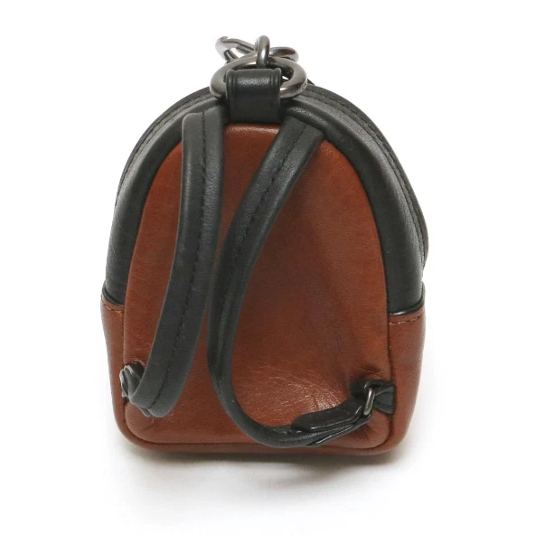 ТРЕНЕР кожаный мини рюкзак сумка подвеска коричневый брелок отличном состоянии - Изображение 3 из 4